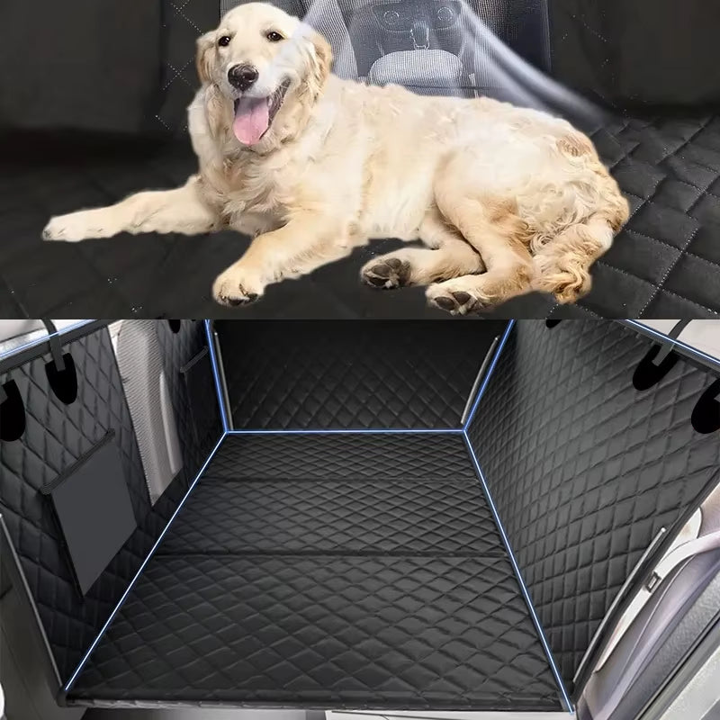 Large Pet Back Seat Extender Car Backseat Protector, Car Seat Cover Hard Bottom for Travel