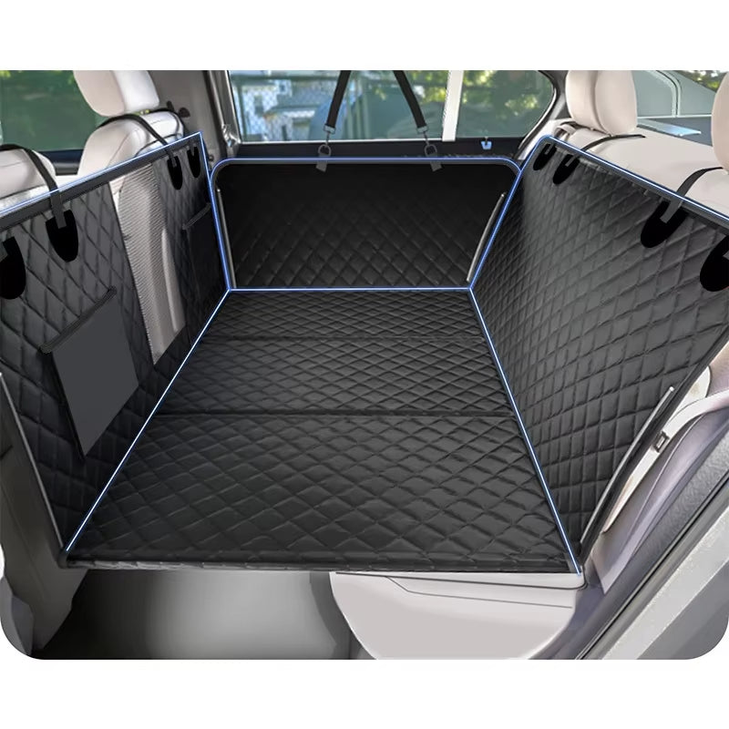 Large Pet Back Seat Extender Car Backseat Protector, Car Seat Cover Hard Bottom for Travel