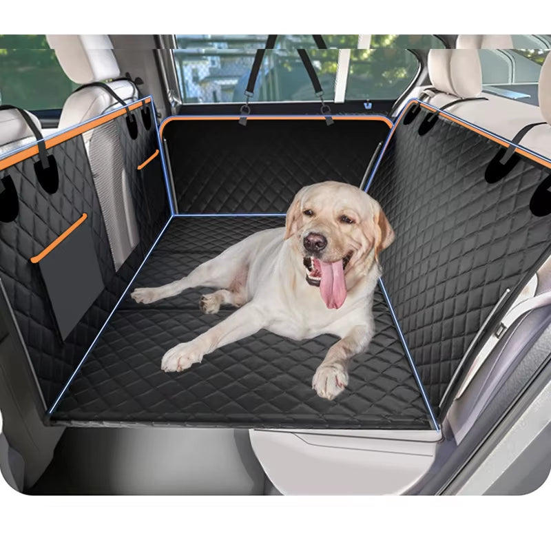 Large Pet Back Seat Extender Car Backseat Protector, Car Seat Cover Hard Bottom for Travel