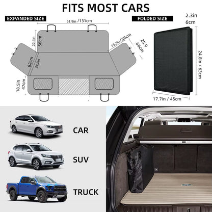 Large Pet Back Seat Extender Car Backseat Protector, Car Seat Cover Hard Bottom for Travel